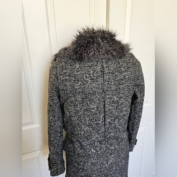 Calvin Klein Gray Trench Coat with Notched Lapel - Picture 6 of 8